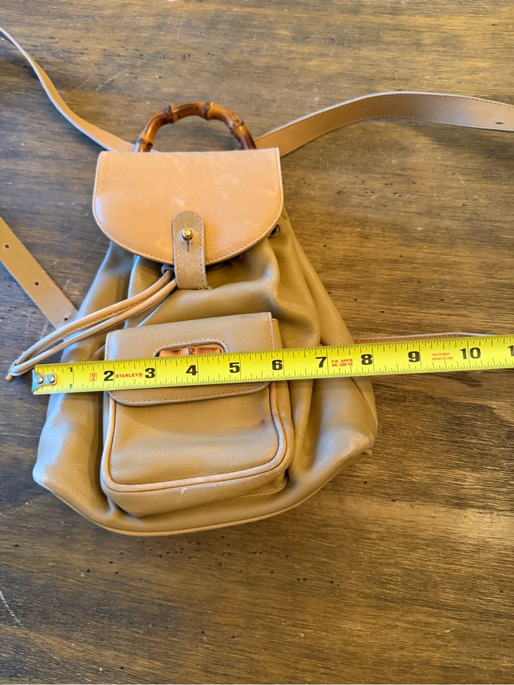 Vintage Gucci Bamboo Mini Drawstring Backpack - Picture 14 of 16